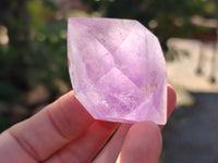 Polished Smokey Window Amethyst Quartz Points x 15 From Akansobe, Madagascar
