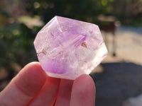 Polished Smokey Window Amethyst Quartz Points x 15 From Akansobe, Madagascar