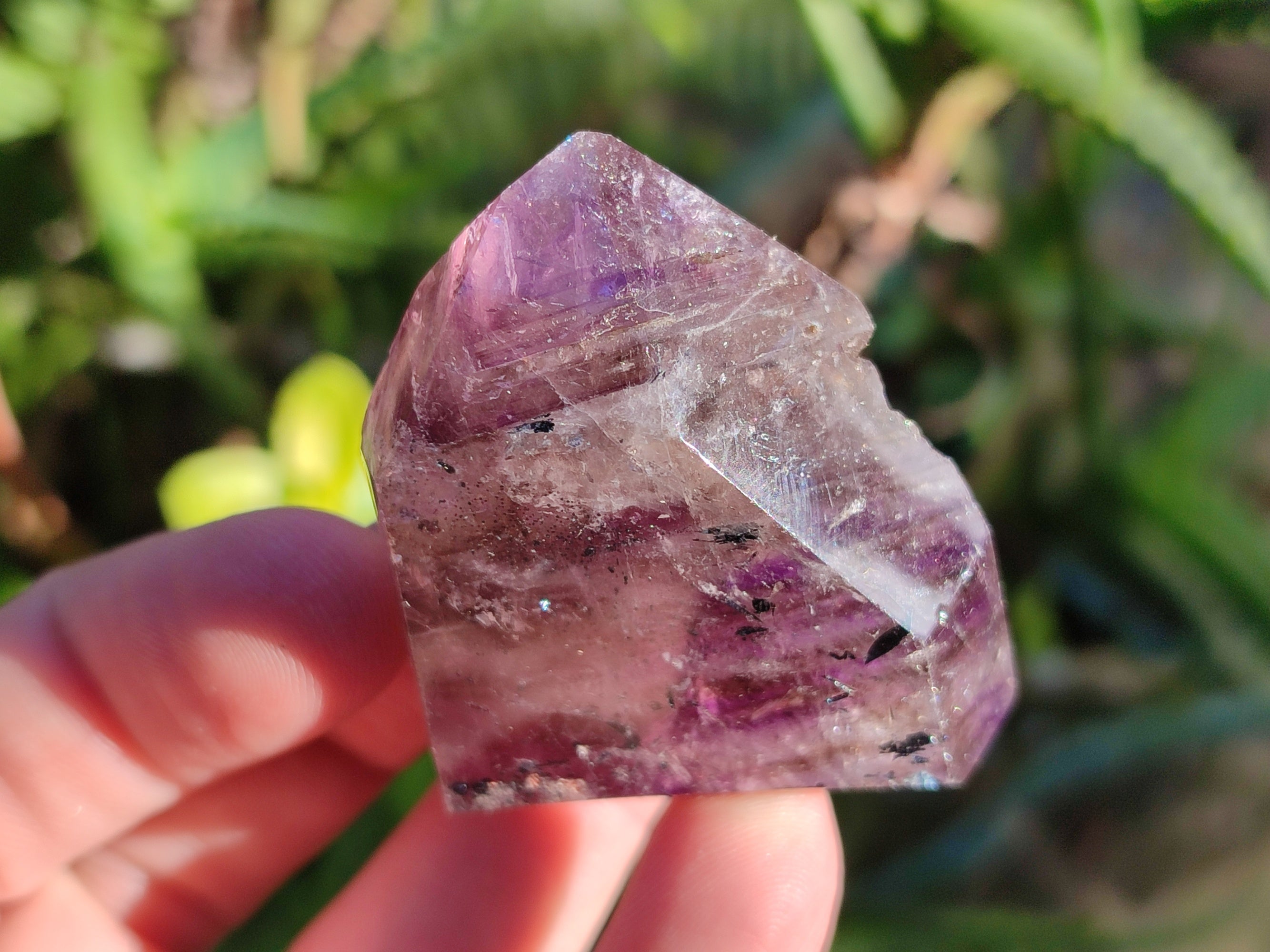 Polished Smokey Window Amethyst Quartz Points x 15 From Akansobe, Madagascar - Toprock Gemstones and Minerals 