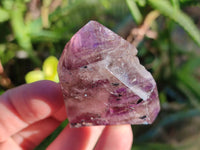 Polished Smokey Window Amethyst Quartz Points x 15 From Akansobe, Madagascar