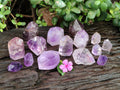 Polished Smokey Window Amethyst Quartz Points x 15 From Akansobe, Madagascar - Toprock Gemstones and Minerals 