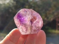 Polished Smokey Window Amethyst Quartz Points x 15 From Akansobe, Madagascar