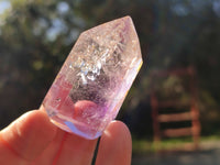 Polished Smokey Window Amethyst Quartz Points x 15 From Akansobe, Madagascar