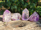 Polished Smokey Window Amethyst Quartz Points x 15 From Akansobe, Madagascar - Toprock Gemstones and Minerals 