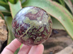 Polished Bastite Dragons Blood Stone Sphere-Ball x 2 From Tshipise, South Africa - Toprock Gemstones and Minerals 