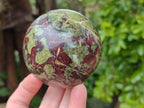 Polished Bastite Dragons Blood Stone Sphere-Ball x 2 From Tshipise, South Africa - Toprock Gemstones and Minerals 