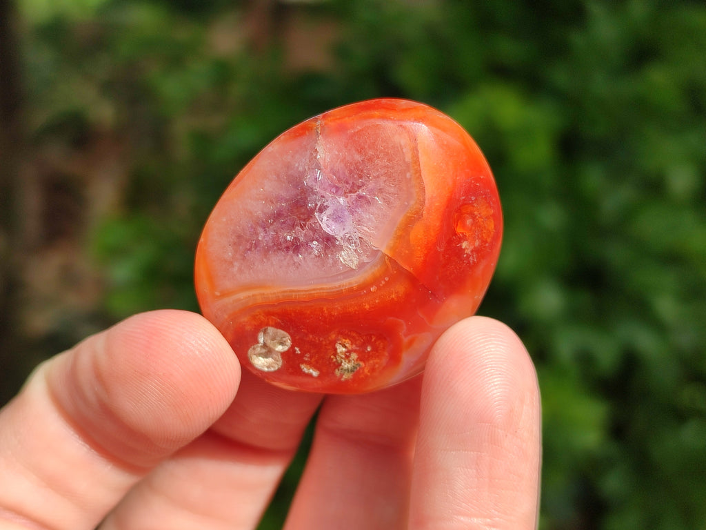 Polished Small Carnelian Agate "Jewellery" Palm Stones x 49 From Madagascar - Toprock Gemstones and Minerals 