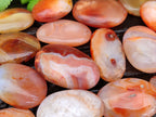 Polished Small Carnelian Agate "Jewellery" Palm Stones x 49 From Madagascar - Toprock Gemstones and Minerals 