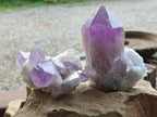 Natural Jacaranda Amethyst Quartz Cluster x 3 From Mumbwa, Zambia - Toprock Gemstones and Minerals 