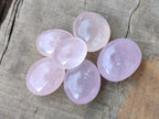 Polished Rose Quartz Palm Stones x 35 From Ambatondrazaka, Madagascar - Toprock Gemstones and Minerals 
