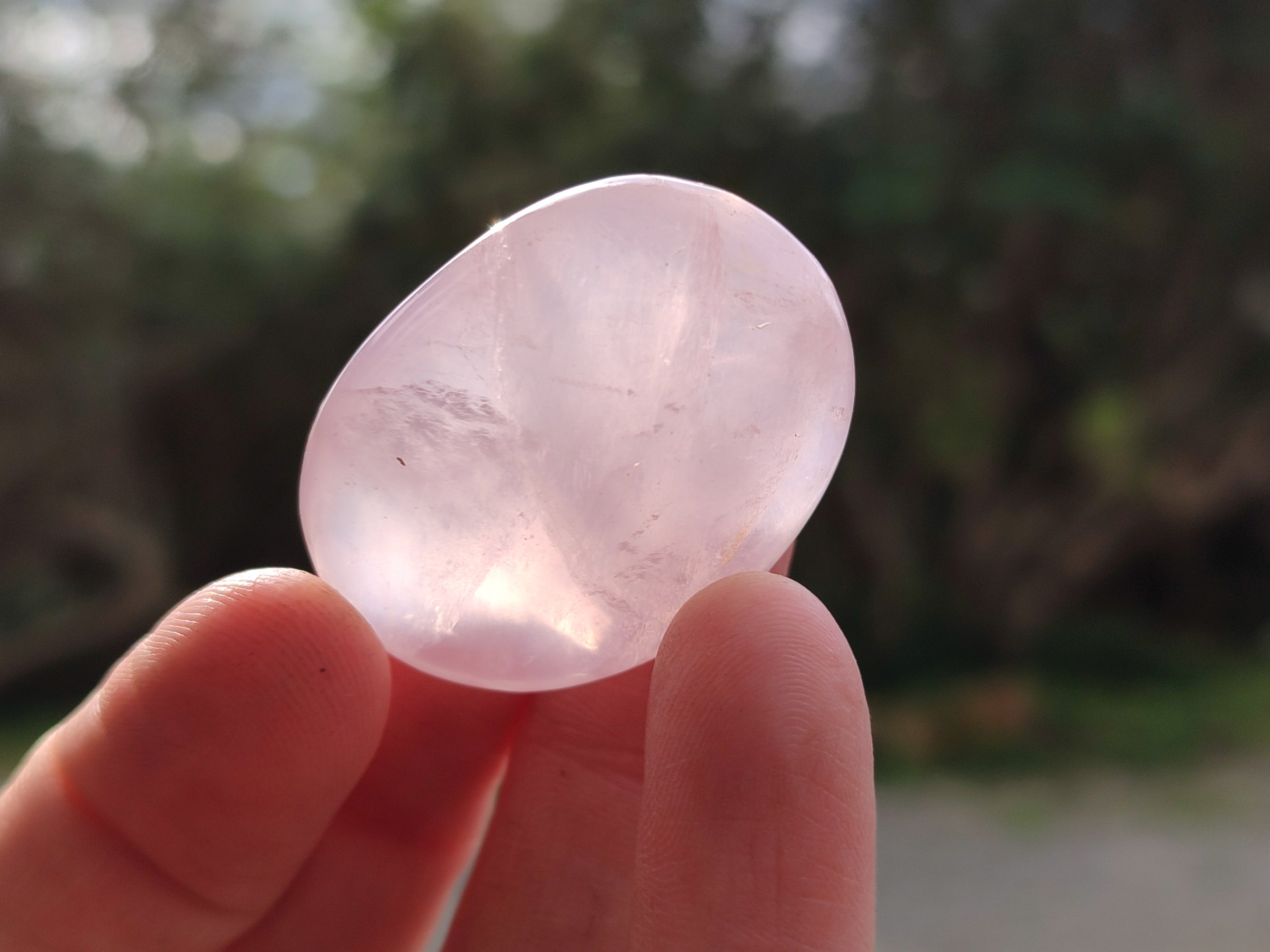Polished Rose Quartz Palm Stones x 35 From Ambatondrazaka, Madagascar - Toprock Gemstones and Minerals 
