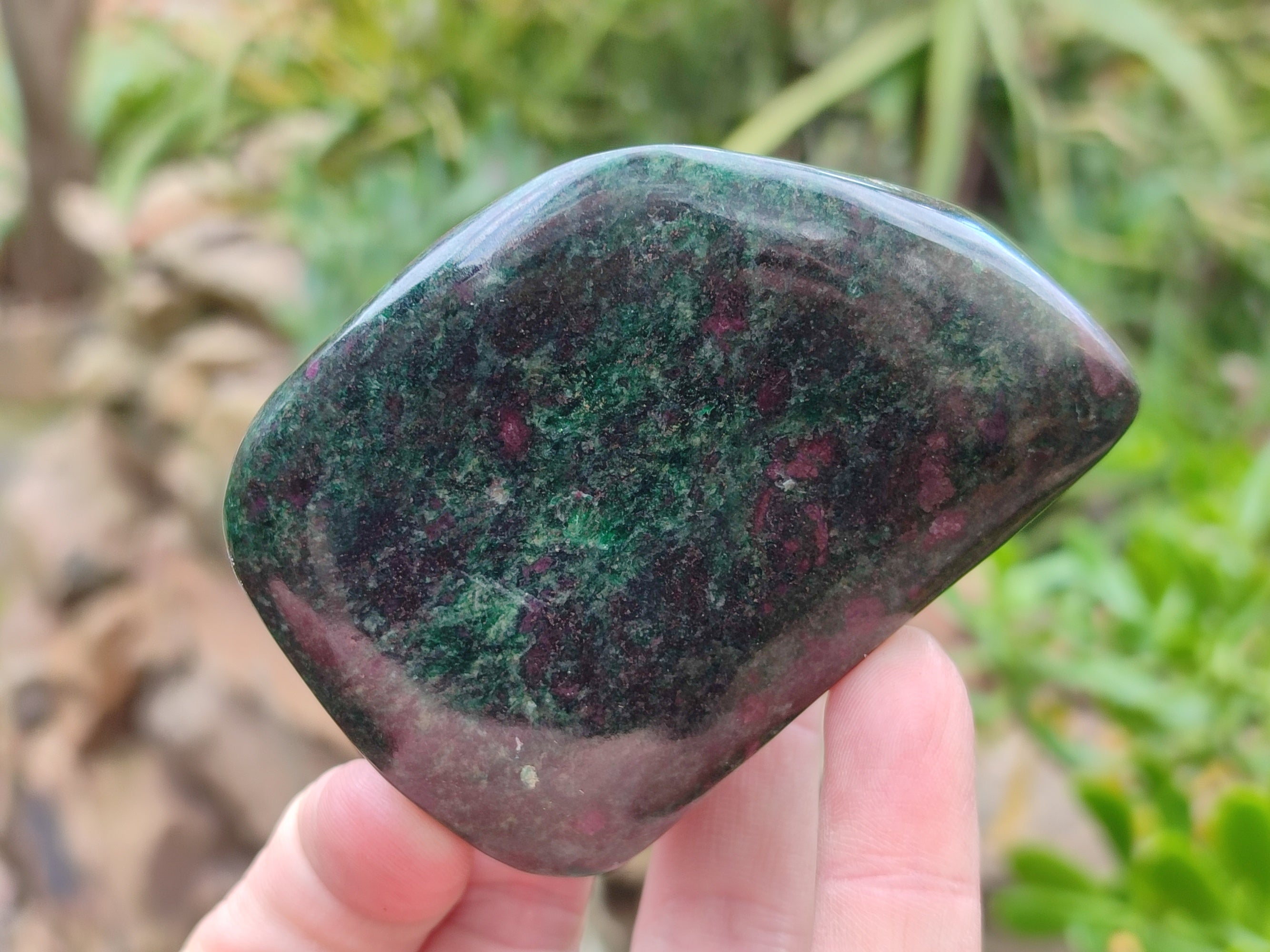 Polished Ruby Corundum In Chrome Verdite Free Forms x 4 From Zimbabwe - Toprock Gemstones and Minerals 