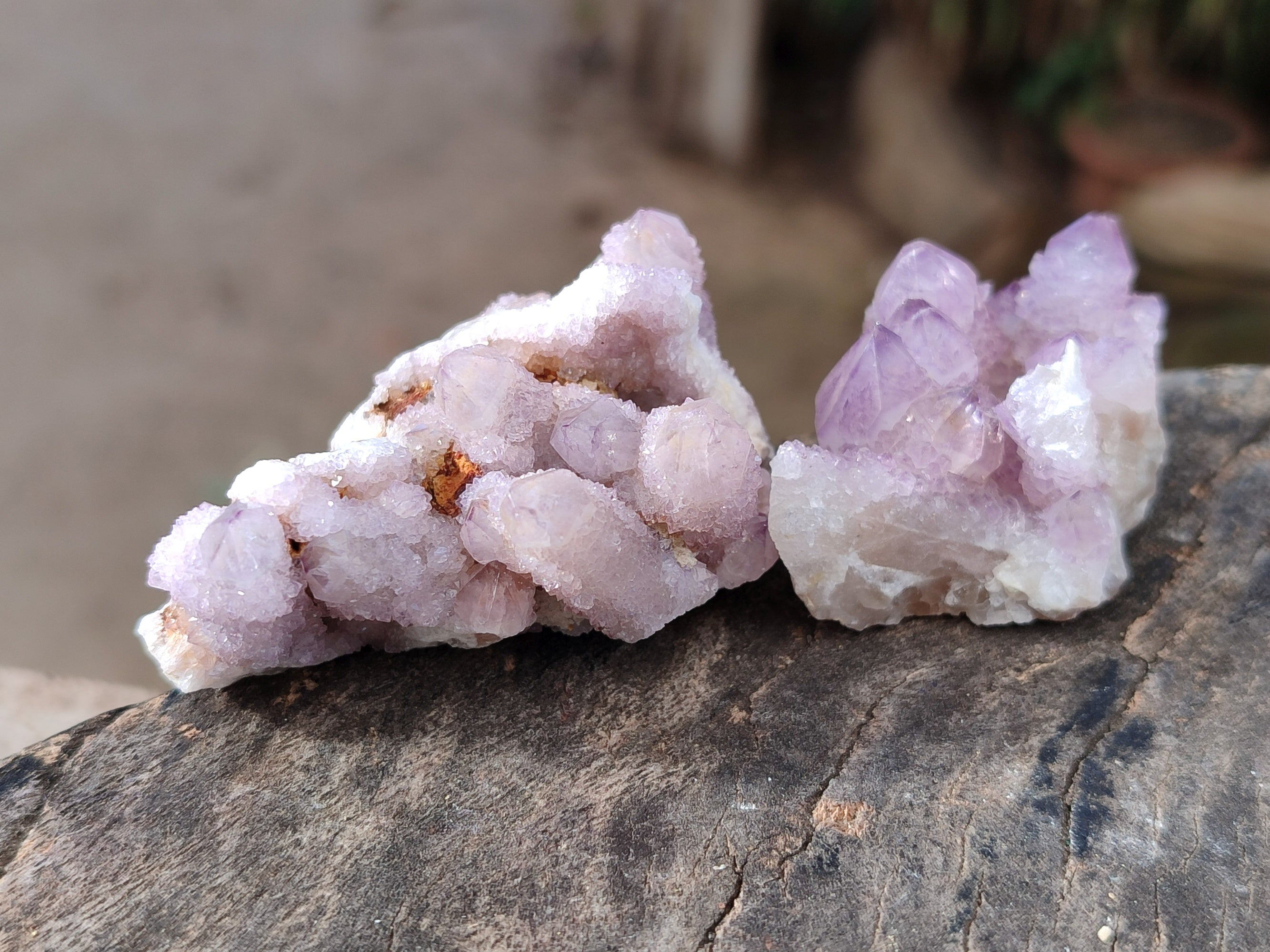 Natural Lilac and Ametrine Spirit Quartz Clusters x 20 From South Africa - Toprock Gemstones and Minerals 