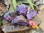 Natural Metallic Purpurite Cobbed Specimens x 4 From Erongo, Namibia - Toprock Gemstones and Minerals 