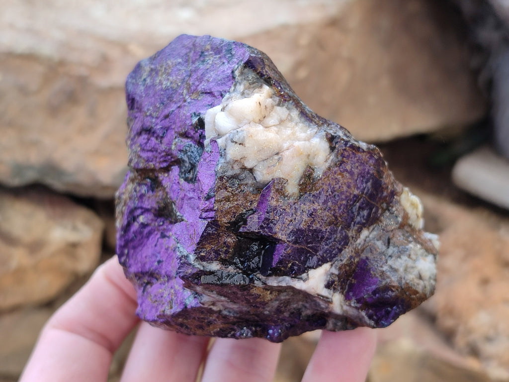 Natural Metallic Purpurite Cobbed Specimens x 4 From Erongo, Namibia - Toprock Gemstones and Minerals 