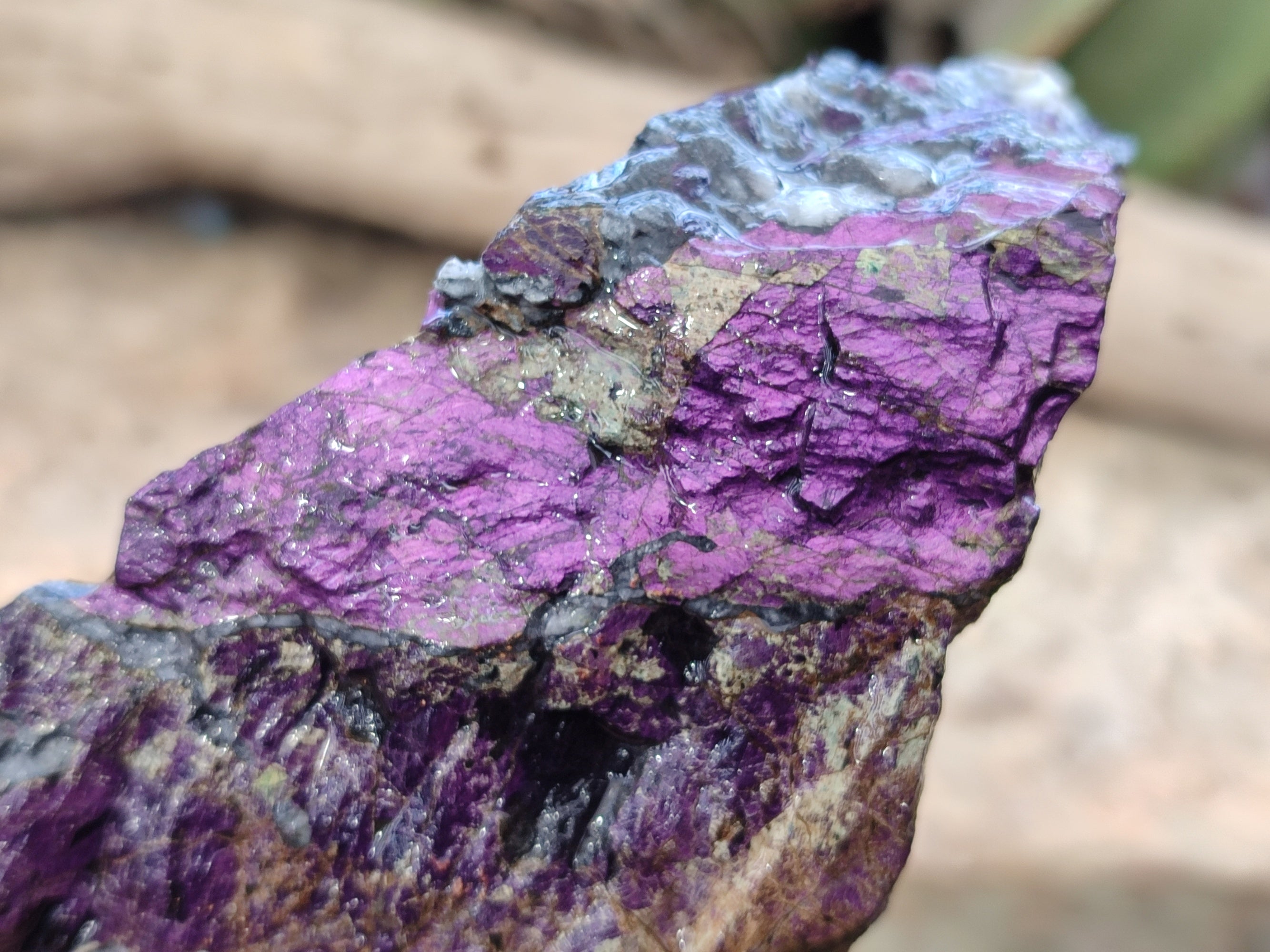 Natural Metallic Purpurite Cobbed Specimens x 4 From Erongo, Namibia - Toprock Gemstones and Minerals 