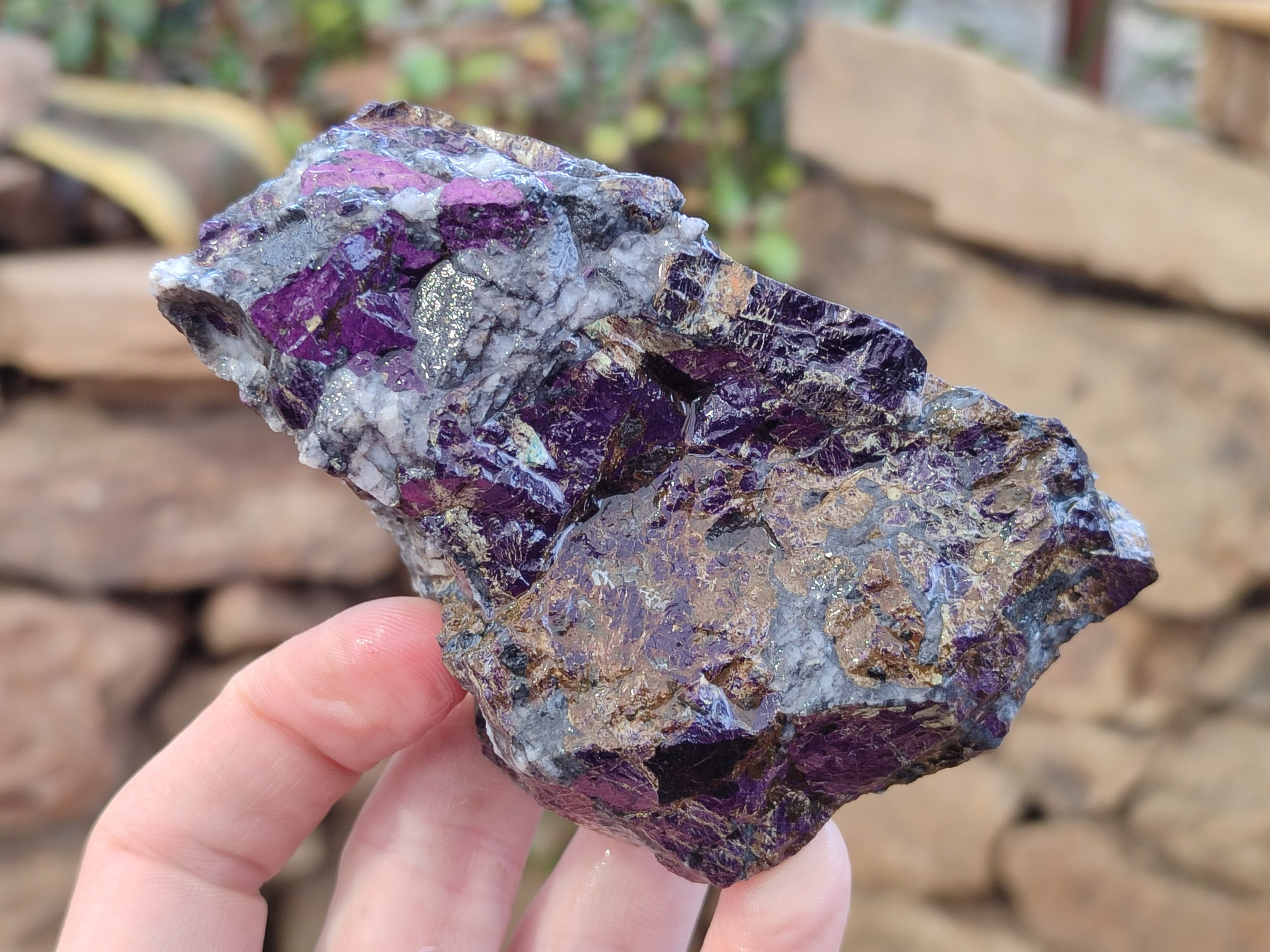 Natural Metallic Purpurite Cobbed Specimens x 4 From Erongo, Namibia - Toprock Gemstones and Minerals 