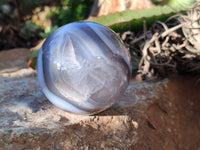 Polished Banded Agate Spheres x 4 From Madagascar