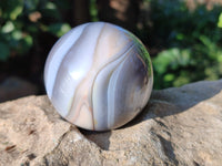 Polished Banded Agate Spheres x 4 From Madagascar