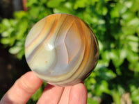 Polished Banded Agate Spheres x 4 From Madagascar