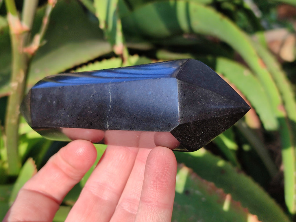 Polished Black Basalt Double Terminated Points x 5 From Antsirabe, Madagascar - Toprock Gemstones and Minerals 