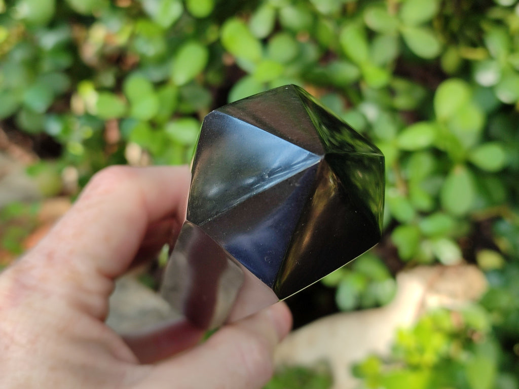 Polished Black Basalt Double Terminated Points x 5 From Antsirabe, Madagascar - Toprock Gemstones and Minerals 