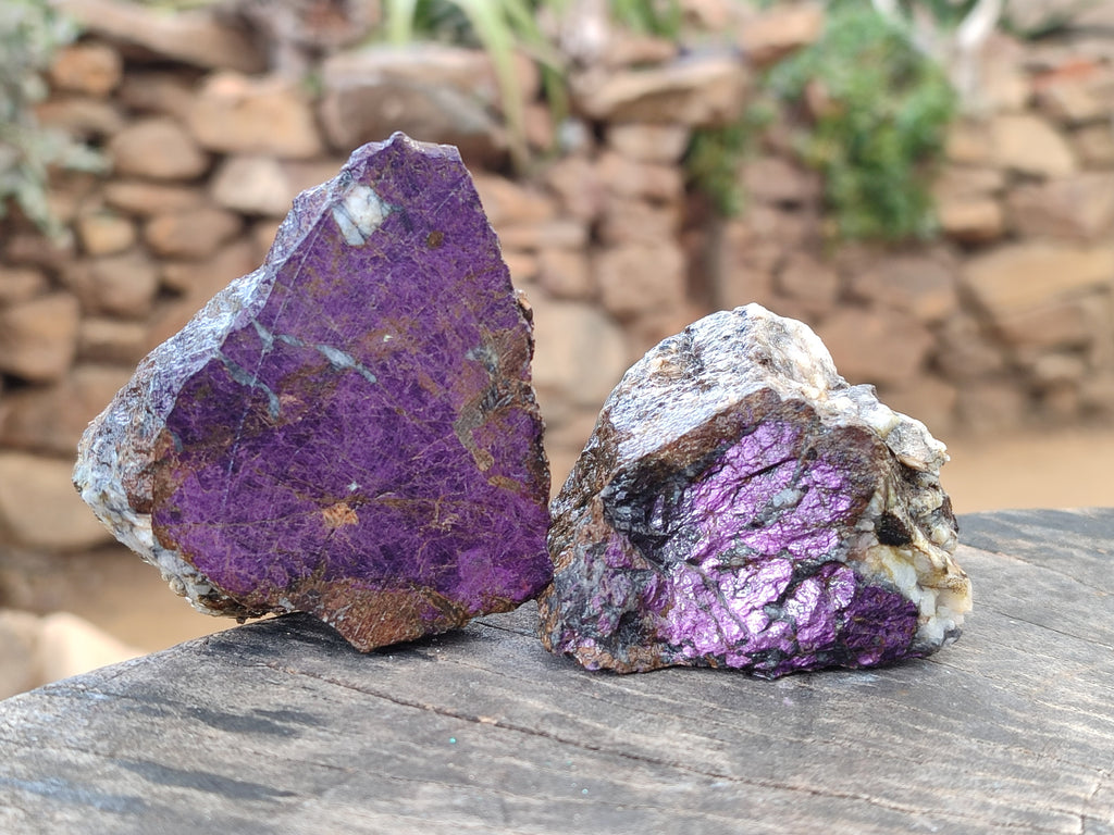 Natural Metallic Purpurite Cobbed Specimens x 17 From Erongo, Namibia - Toprock Gemstones and Minerals 