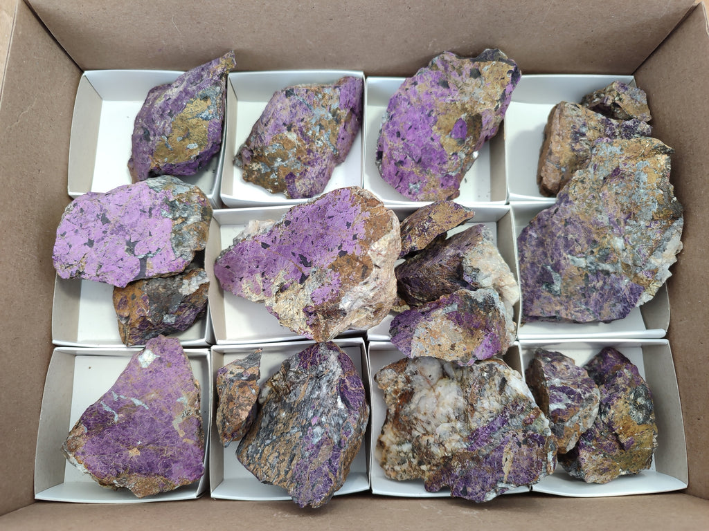 Natural Metallic Purpurite Cobbed Specimens x 17 From Erongo, Namibia - Toprock Gemstones and Minerals 