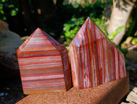Polished Banded Tiger Iron Points x 2 From South Africa - Toprock Gemstones and Minerals 