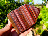 Polished Banded Tiger Iron Points x 2 From South Africa - Toprock Gemstones and Minerals 