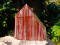 Polished Banded Tiger Iron Points x 2 From South Africa - Toprock Gemstones and Minerals 