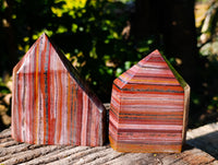 Polished Banded Tiger Iron Points x 2 From South Africa - Toprock Gemstones and Minerals 