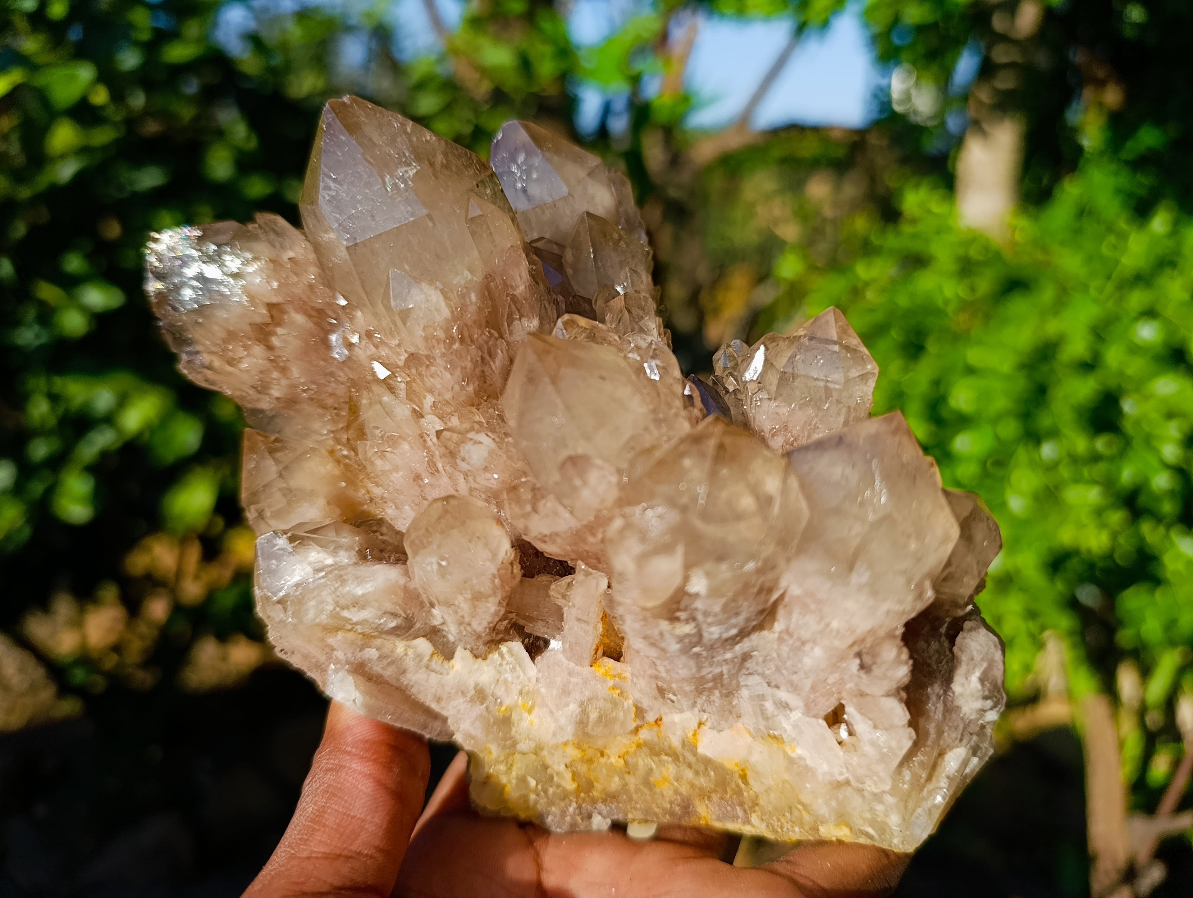 Natural Smokey Phantom Quartz Cluster x 1 From Luena, Congo - Toprock Gemstones and Minerals 