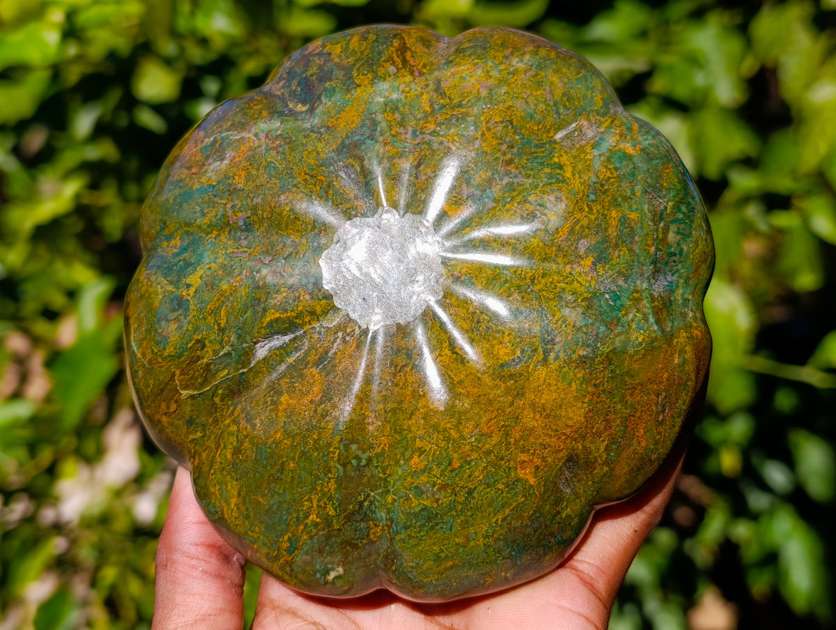 Hand Made Pumpkin and Patty Pan Squash Carvings x 3 From Zimbabwe - Toprock Gemstones and Minerals 