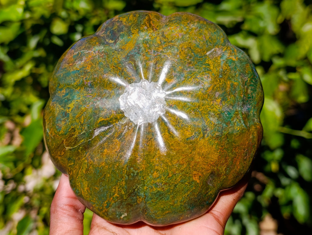 Hand Made Pumpkin and Patty Pan Squash Carvings x 3 From Zimbabwe - Toprock Gemstones and Minerals 