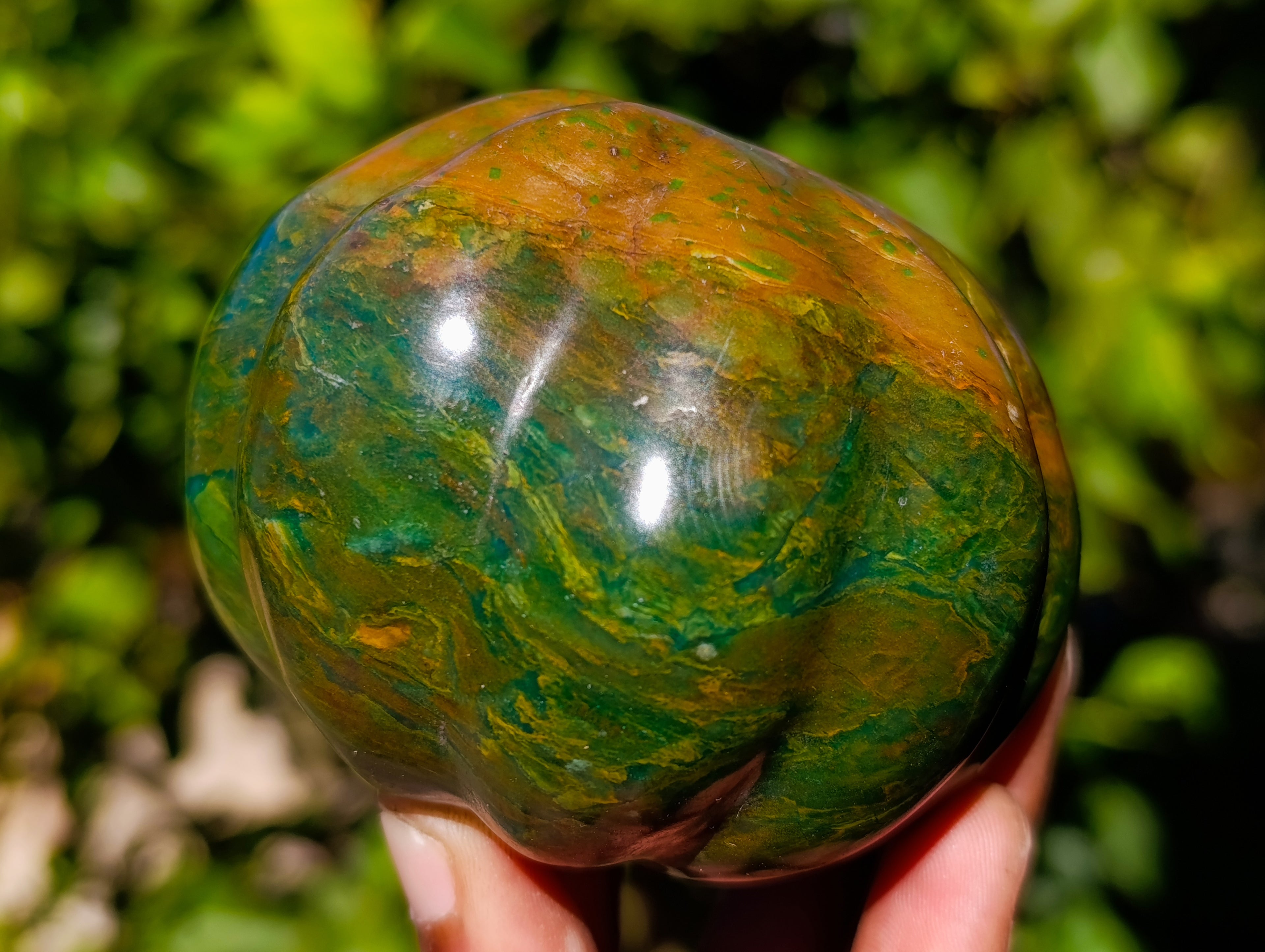 Hand Made Pumpkin and Patty Pan Squash Carvings x 3 From Zimbabwe - Toprock Gemstones and Minerals 
