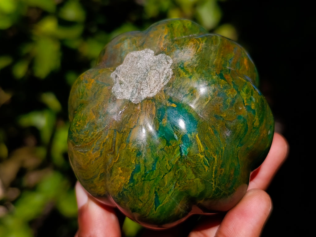 Hand Made Pumpkin and Patty Pan Squash Carvings x 3 From Zimbabwe - Toprock Gemstones and Minerals 