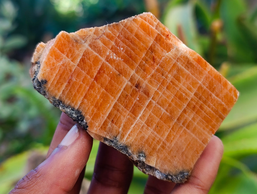 Natural Rhombohedral Sunset Orange Calcite Specimens x 12 From Spitzkop, Namibia - Toprock Gemstones and Minerals 