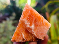 Natural Rhombohedral Sunset Orange Calcite Specimens x 12 From Spitzkop, Namibia
