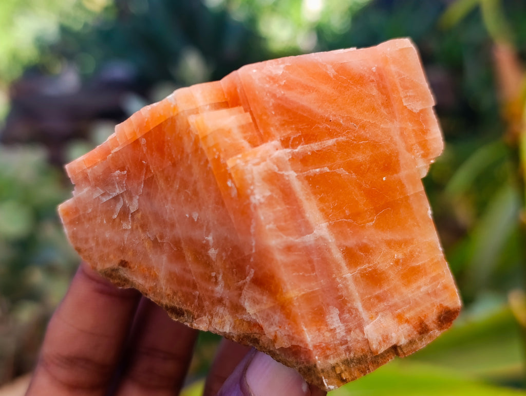 Natural Rhombohedral Sunset Orange Calcite Specimens x 12 From Spitzkop, Namibia - Toprock Gemstones and Minerals 
