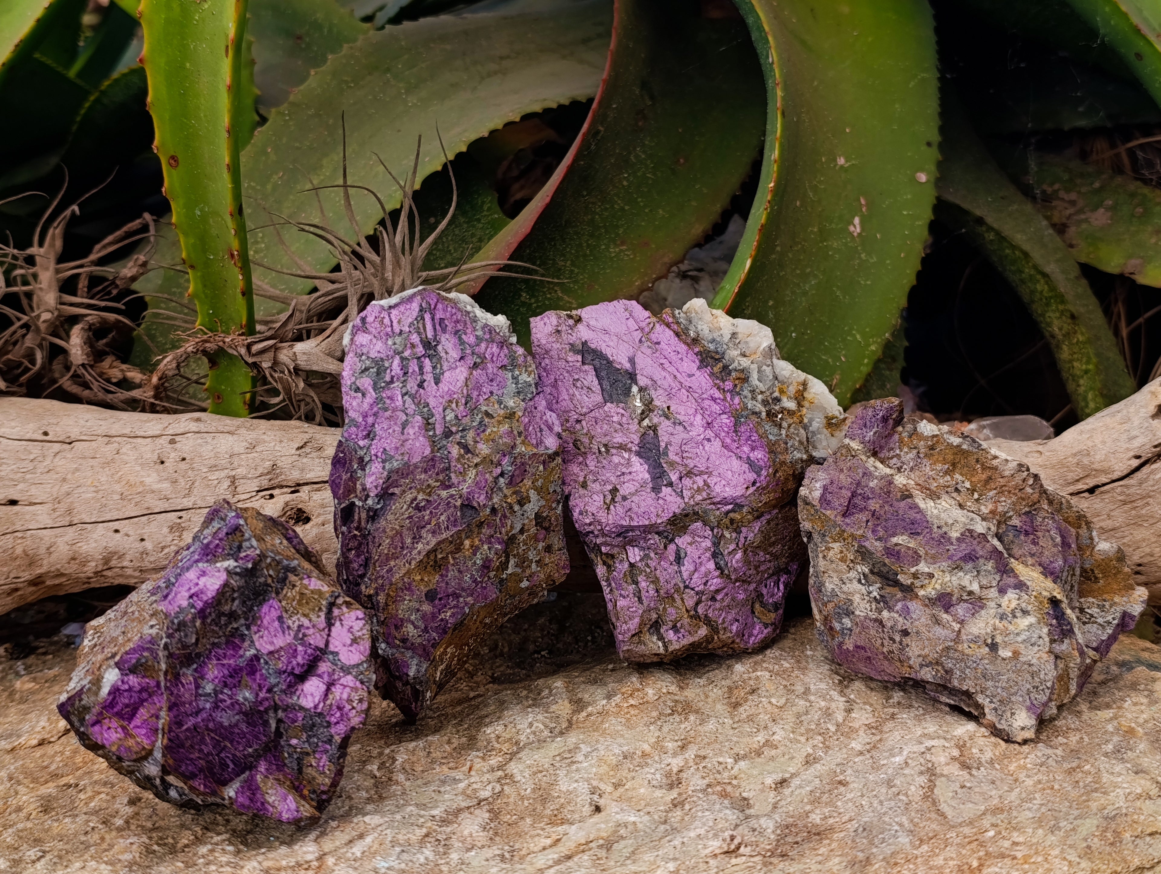 Natural Purpurite Specimens x 4 From Namibia - Toprock Gemstones and Minerals 