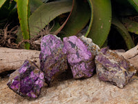 Natural Purpurite Specimens x 4 From Namibia