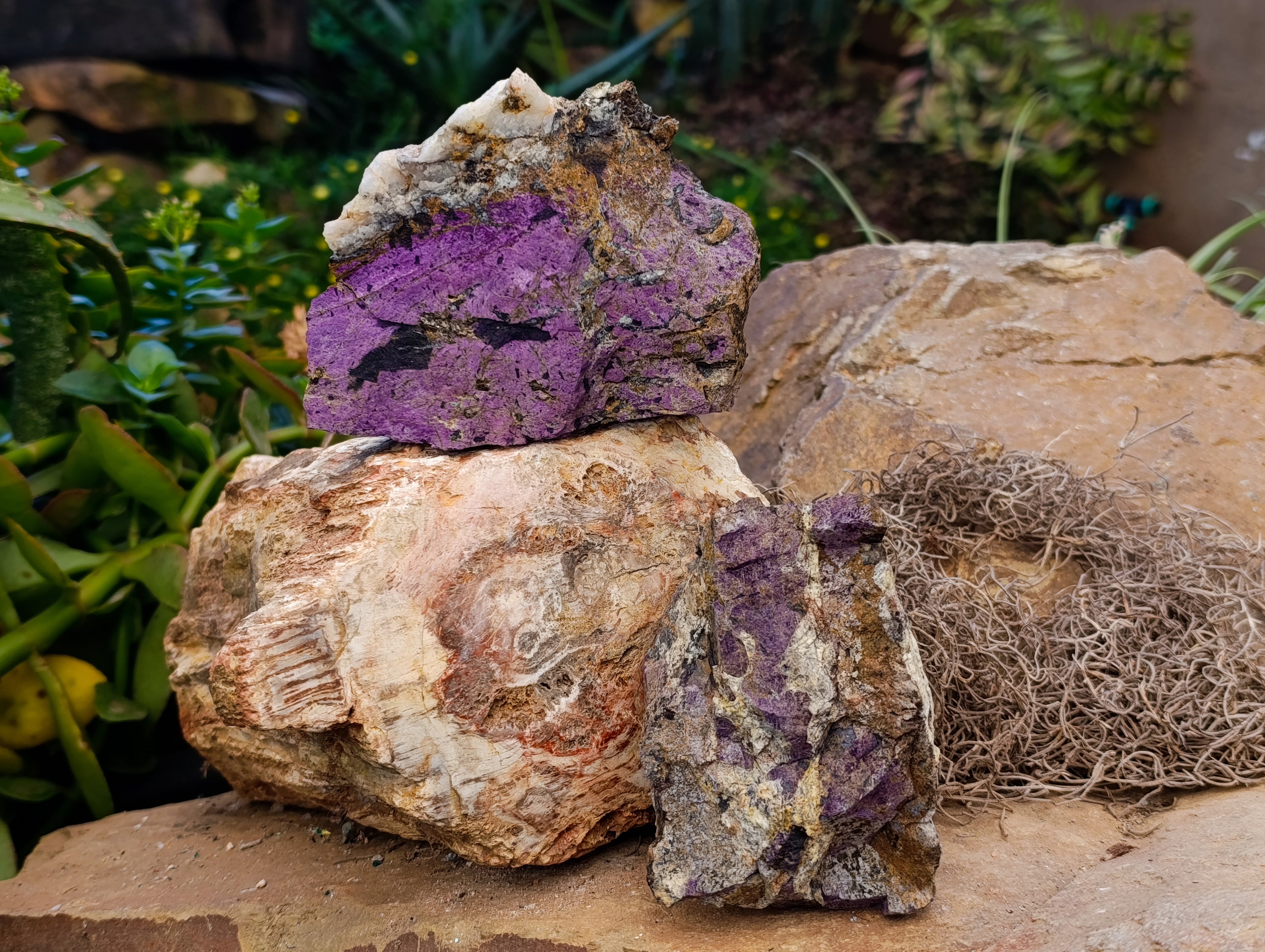 Natural Purpurite Specimens x 4 From Namibia - Toprock Gemstones and Minerals 