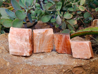 Natural Sunset Orange Calcite Specimens x 12 From Spitzkop, Namibia