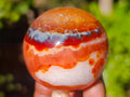 Polished Carnelian Agate Spheres x 6 From Madagascar - Toprock Gemstones and Minerals 