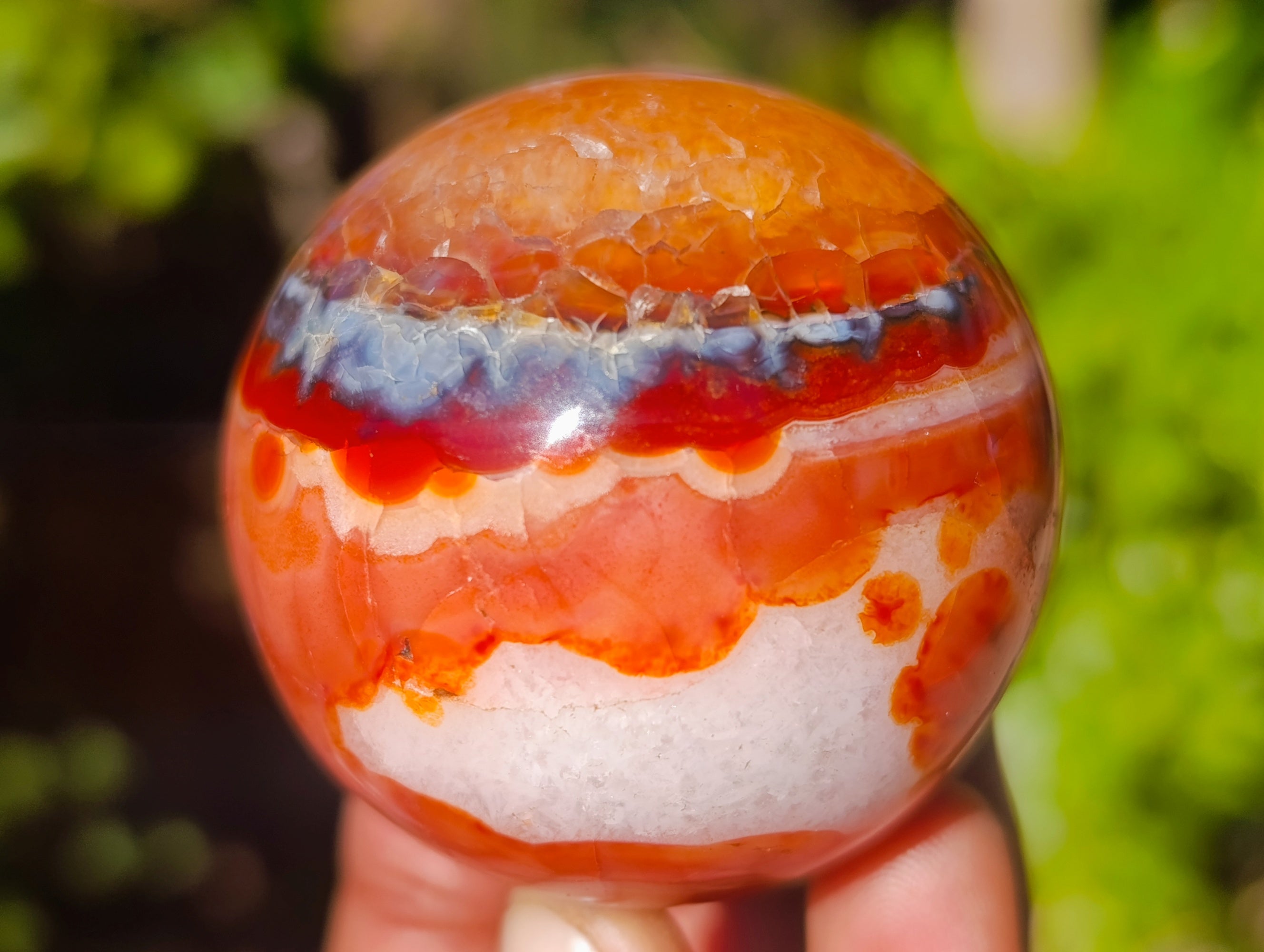 Polished Carnelian Agate Spheres x 6 From Madagascar - Toprock Gemstones and Minerals 