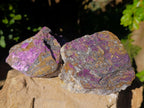 Natural Metallic Purpurite Cobbed Specimens x 3 From Erongo, Namibia - Toprock Gemstones and Minerals 