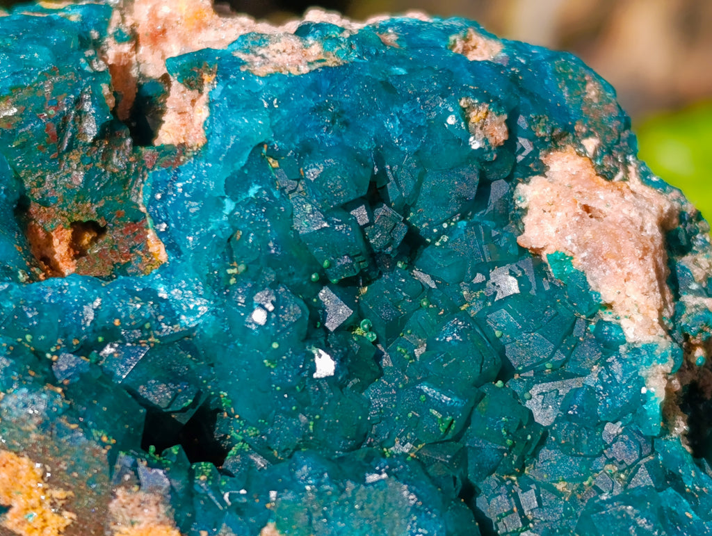 Natural Dioptase On Dolomite Specimens x 3 From Likasi, Congo - Toprock Gemstones and Minerals 