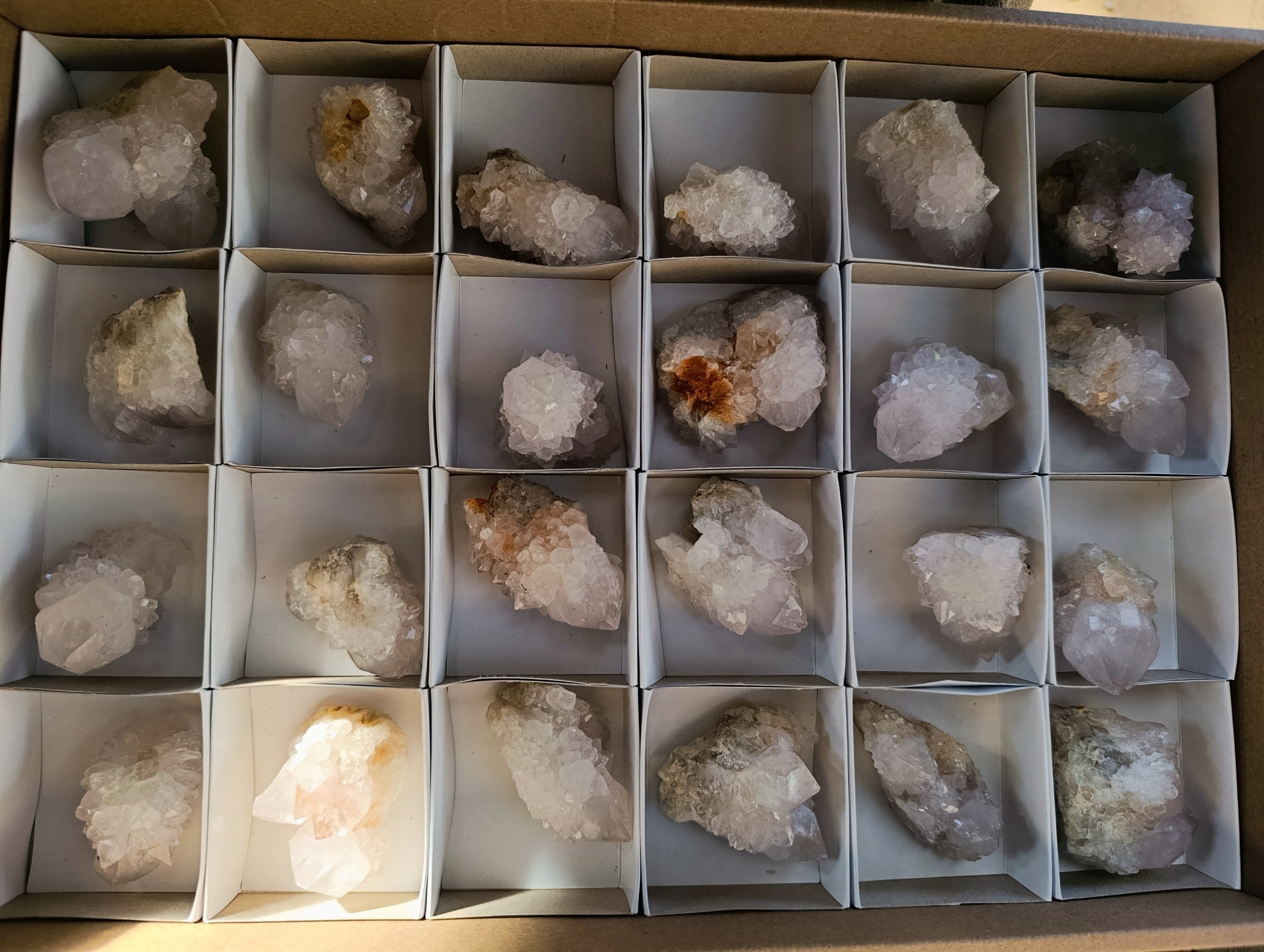 Natural White Cactus Spirit Quartz Clusters x 24 From South Africa - Toprock Gemstones and Minerals 