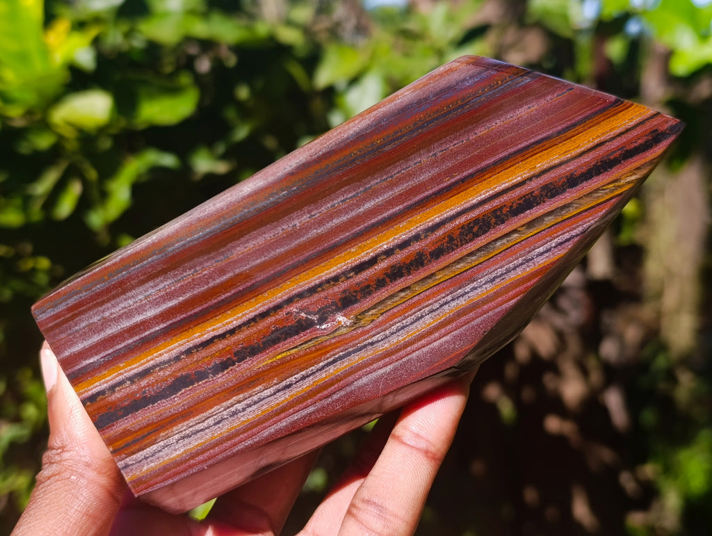 Polished Banded Tiger Iron Jasper Points x 2 From Northern Cape, South Africa - Toprock Gemstones and Minerals 